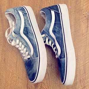 Denim Blue Vans size 9